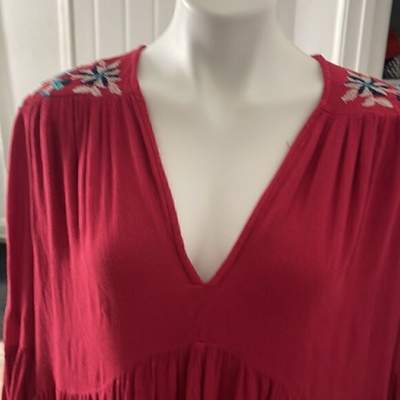 FREE PEOPLE EMBROIDERY  MINI DRESS BOHEMIAN BOHO HIPPIE SIZE SP - Picture 5 of 13